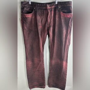 Robins Jeans Size 42 Red Vintage Denim Distressed
